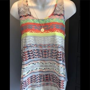 Sheer sleeveless boho top
